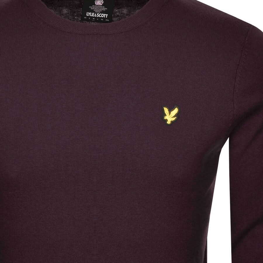 Alternative Image for ProductLyle And Scott Crew Neck Knit Jumper Burgundy3