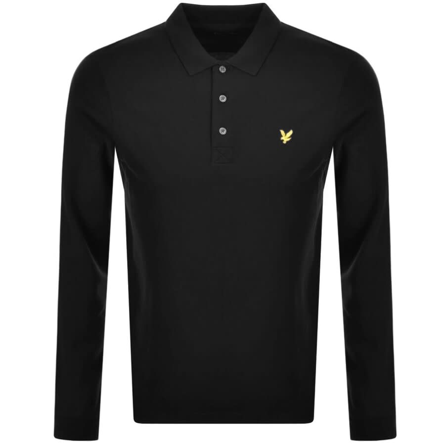 Alternative Image for ProductLyle And Scott Long Sleeved Polo T Shirt Black1