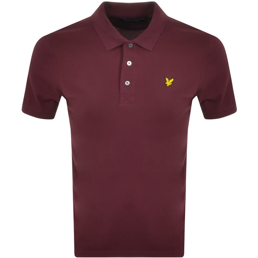 Alternative Image for ProductLyle And Scott Short Sleeved Polo T Shirt Burgundy1