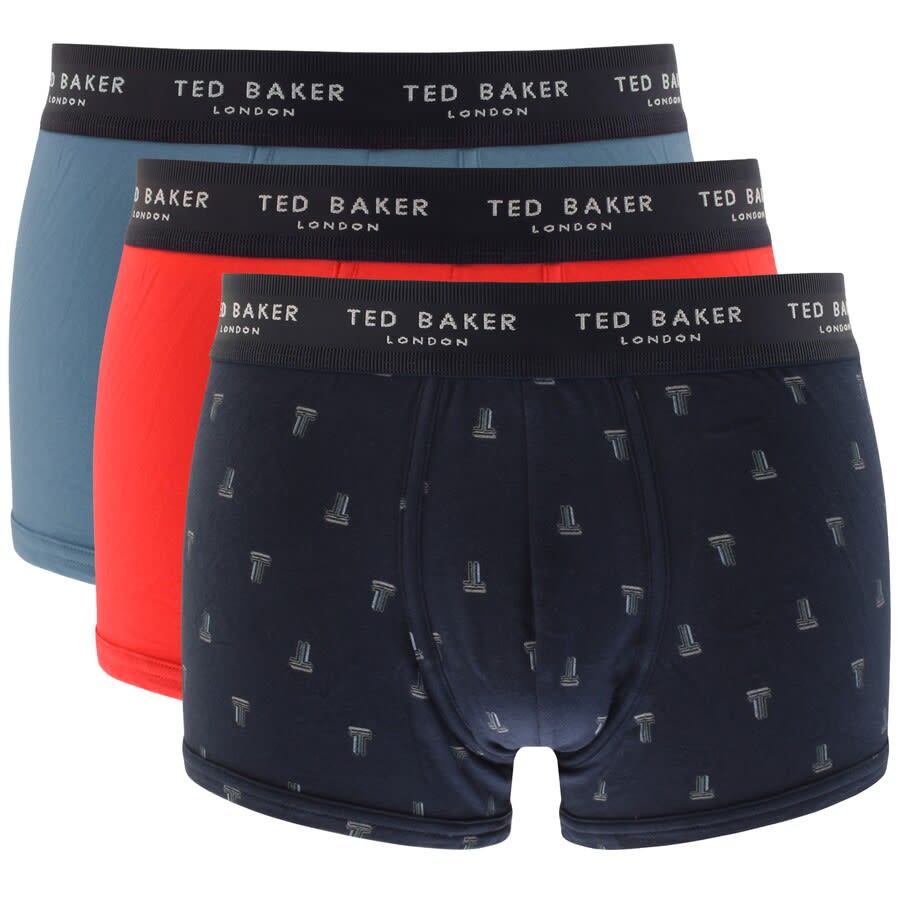 Alternative Image for ProductTed Baker Underwear Triple PackTrunks Red1