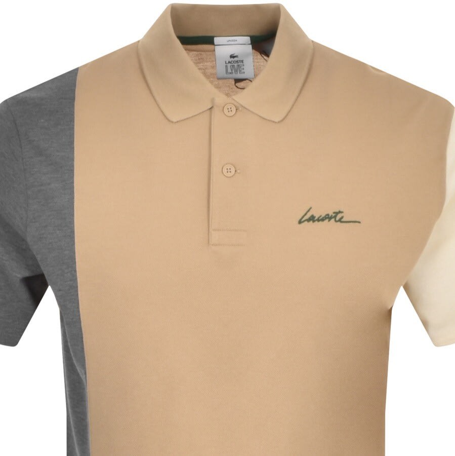 Alternative Image for ProductLacoste Colour Block Polo T Shirt Beige2