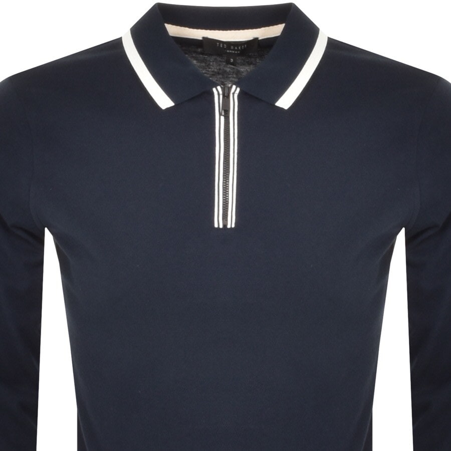 Alternative Image for ProductTed Baker Yeeha Long Sleeved Polo T Shirt Navy2