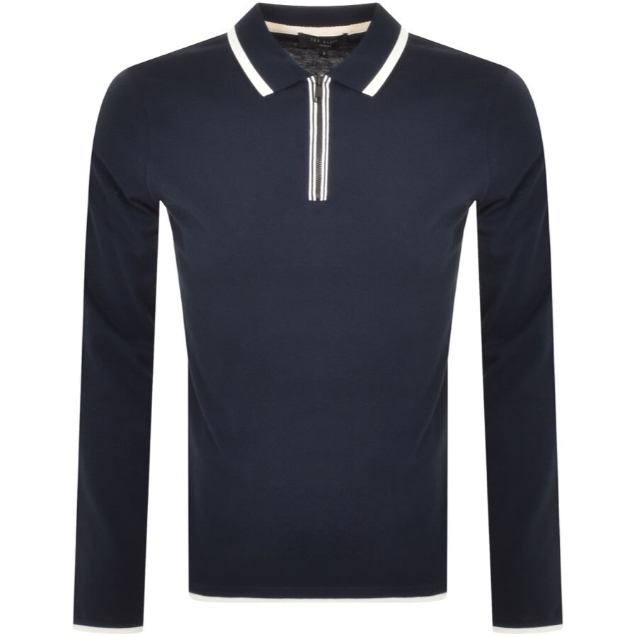 Alternative Image for ProductTed Baker Yeeha Long Sleeved Polo T Shirt Navy1