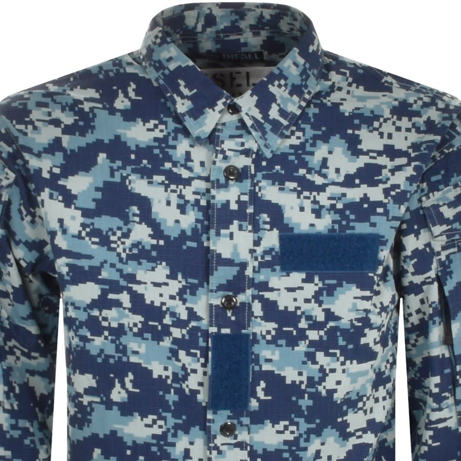 Alternative Image for ProductDiesel Davies Long Sleeved Shirt Blue2