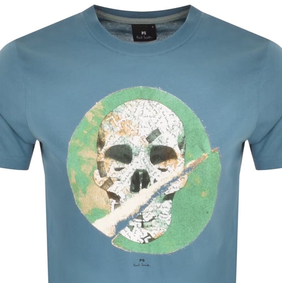 Alternative Image for ProductPS By Paul Smith Skull T Shirt Blue2