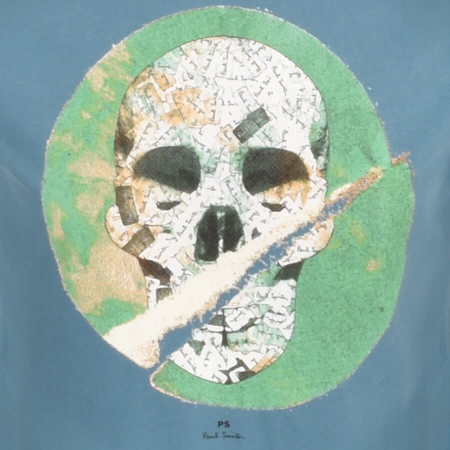 Alternative Image for ProductPS By Paul Smith Skull T Shirt Blue3