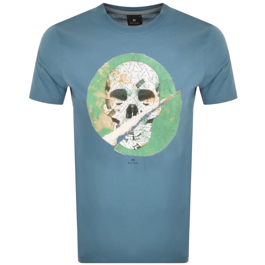Alternative Image for ProductPS By Paul Smith Skull T Shirt Blue1