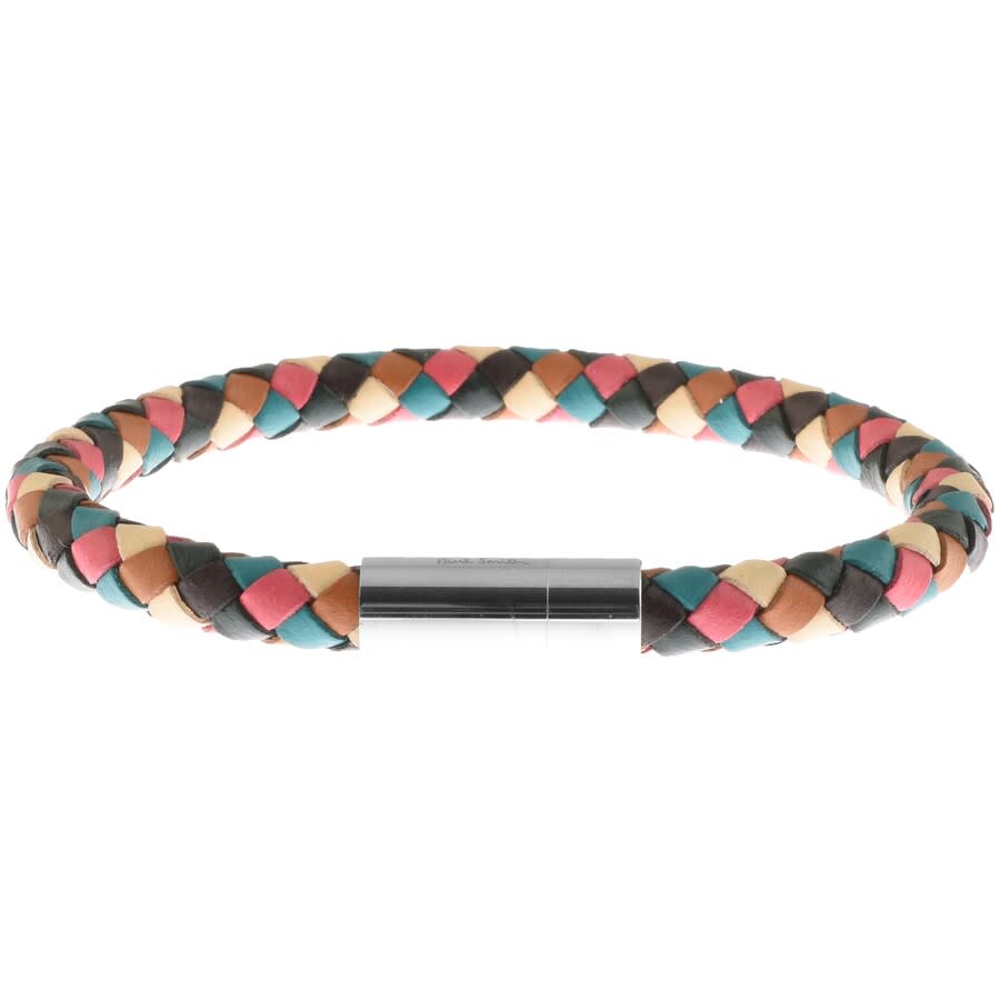 Alternative Image for ProductPS By Paul Smith Leather Plait Bracelet Green2