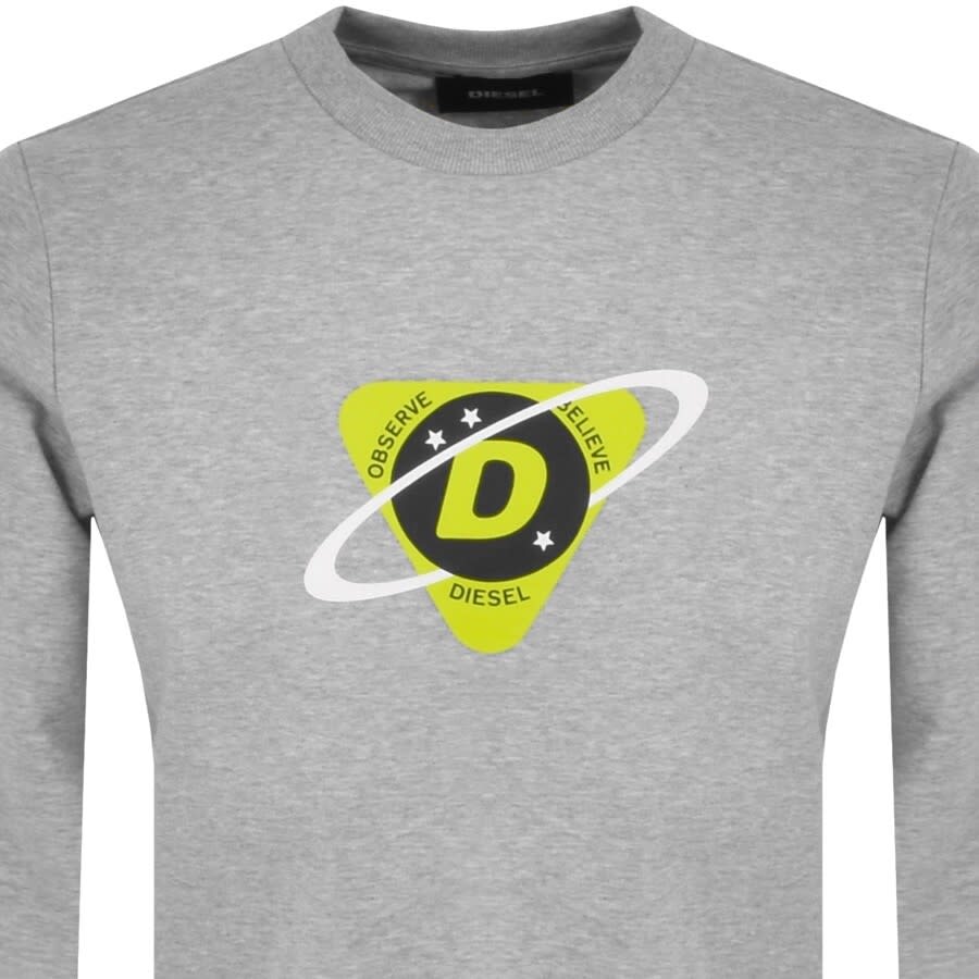 Alternative Image for ProductDiesel Girk Logo Sweatshirt Grey2