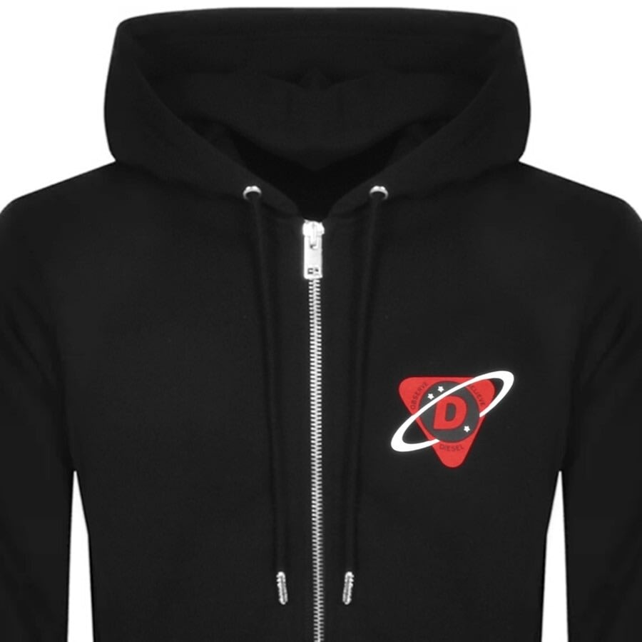 Alternative Image for ProductDiesel S Girk Full Zip Logo Hoodie Black2