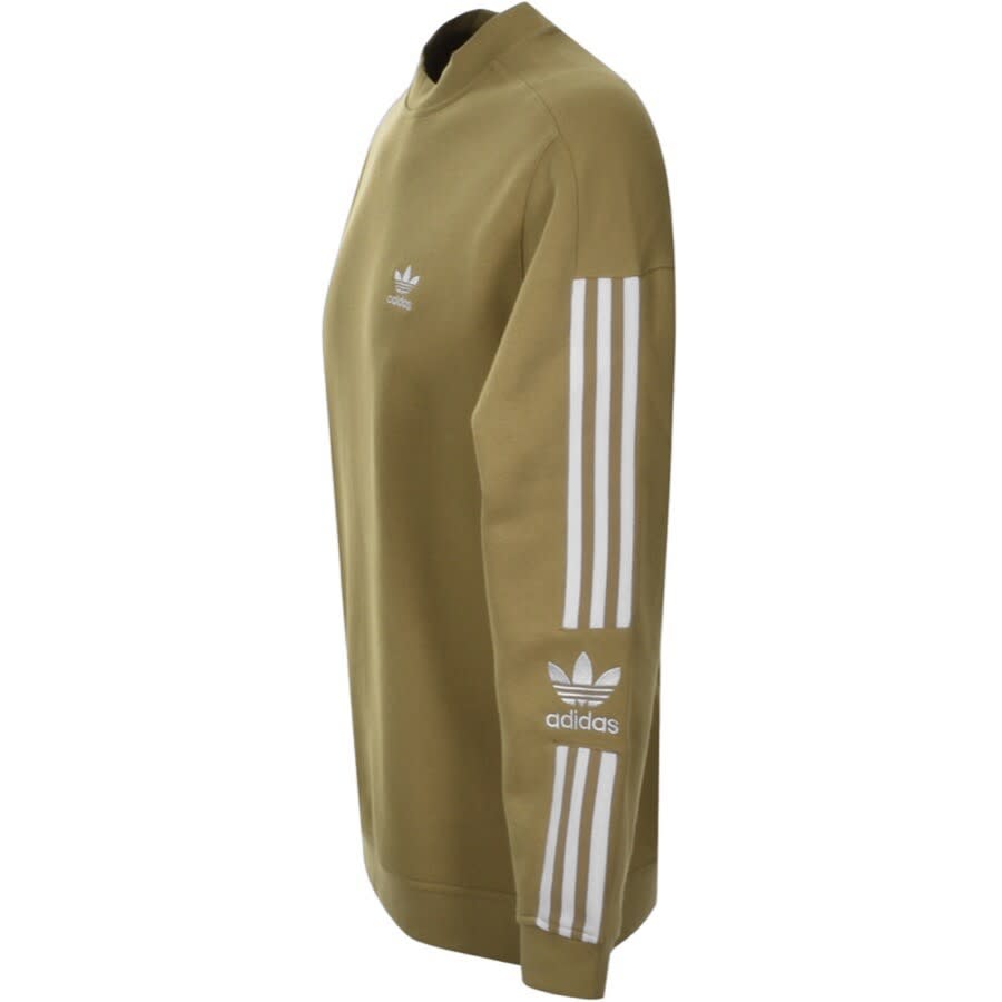 Alternative Image for Productadidas Originals 3 Stripes Sweatshirt Green3