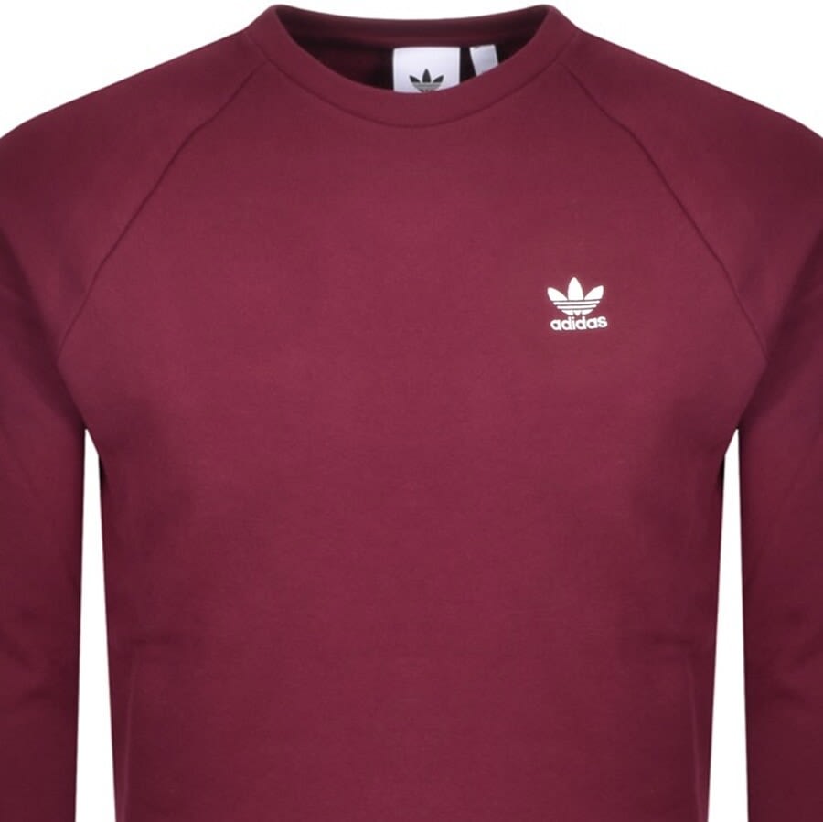 Alternative Image for Productadidas Originals 3 Stripes Sweatshirt Burgundy2