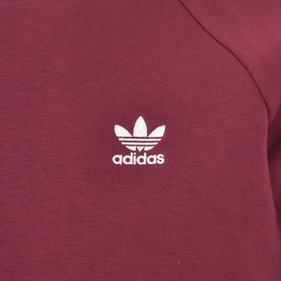 Alternative Image for Productadidas Originals 3 Stripes Sweatshirt Burgundy3