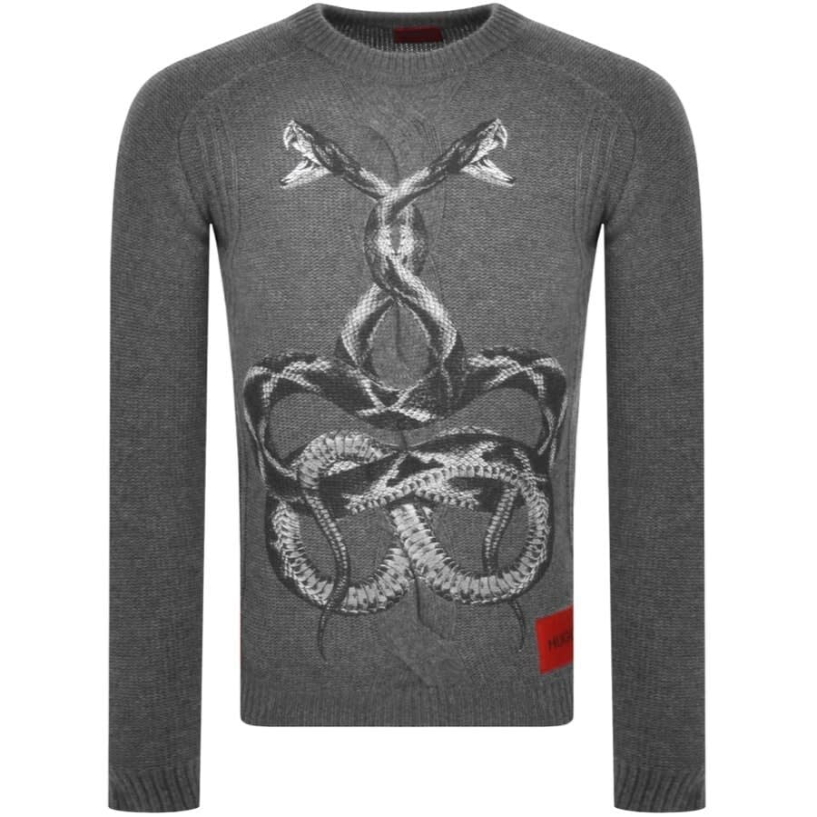 Alternative Image for ProductHUGO Snablo Crew Neck Jumper Grey1