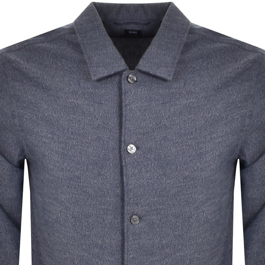 Alternative Image for ProductBOSS Nolan Long Sleeved Shirt Blue2