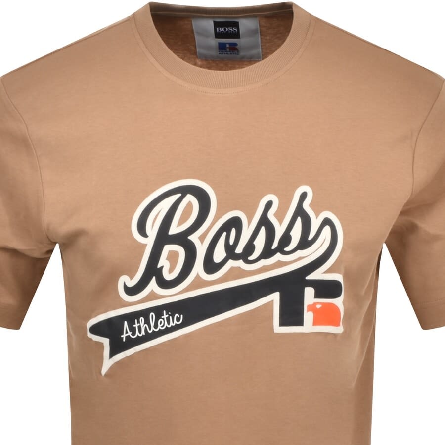 Alternative Image for ProductBOSS X Russell Athletic T RA Logo T Shirt Brown2