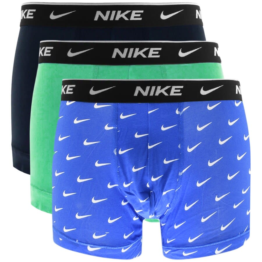 Alternative Image for ProductNike Logo 3 Pack Boxer Trunks Blue1