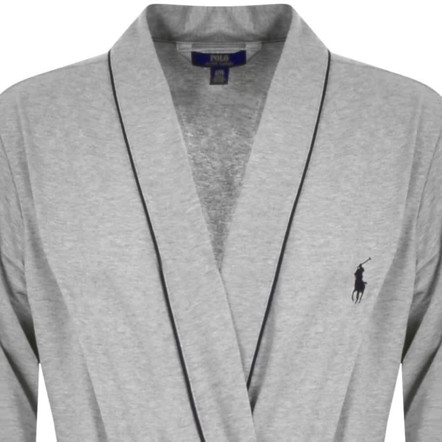 Alternative Image for ProductRalph Lauren Logo Dressing Gown Grey2