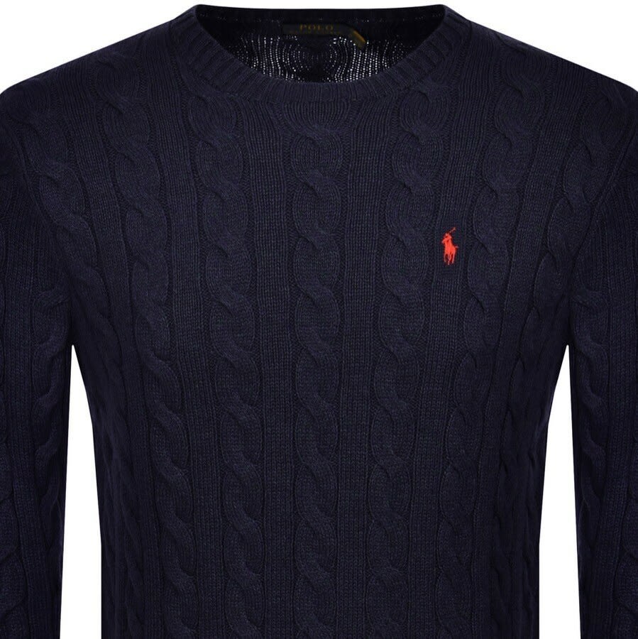 Alternative Image for ProductRalph Lauren Driver Crew Neck Knit Jumper Navy2