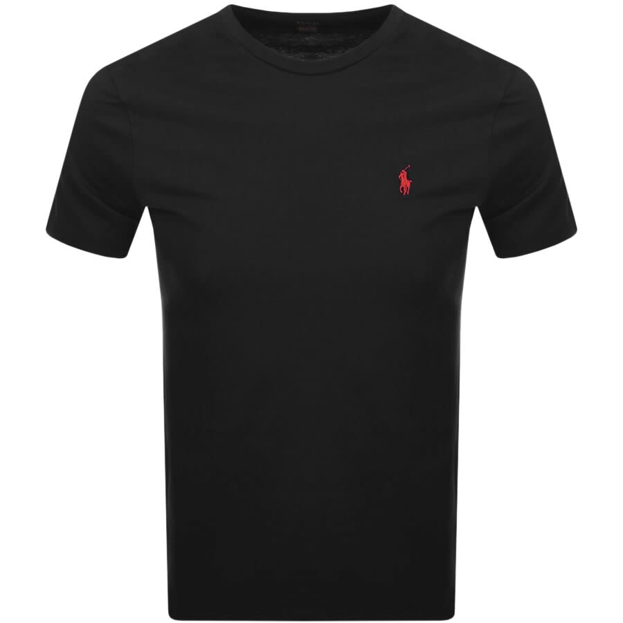 Stjerne læber Slapper af Ralph Lauren Crew Neck Custom Fit T Shirt Black | Mainline Menswear United  States