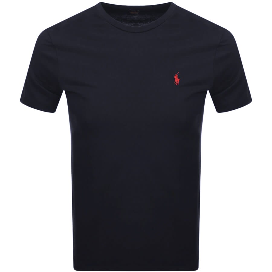dæk Sind Stolpe Ralph Lauren Custom Slim Fit T Shirt Navy | Mainline Menswear United States