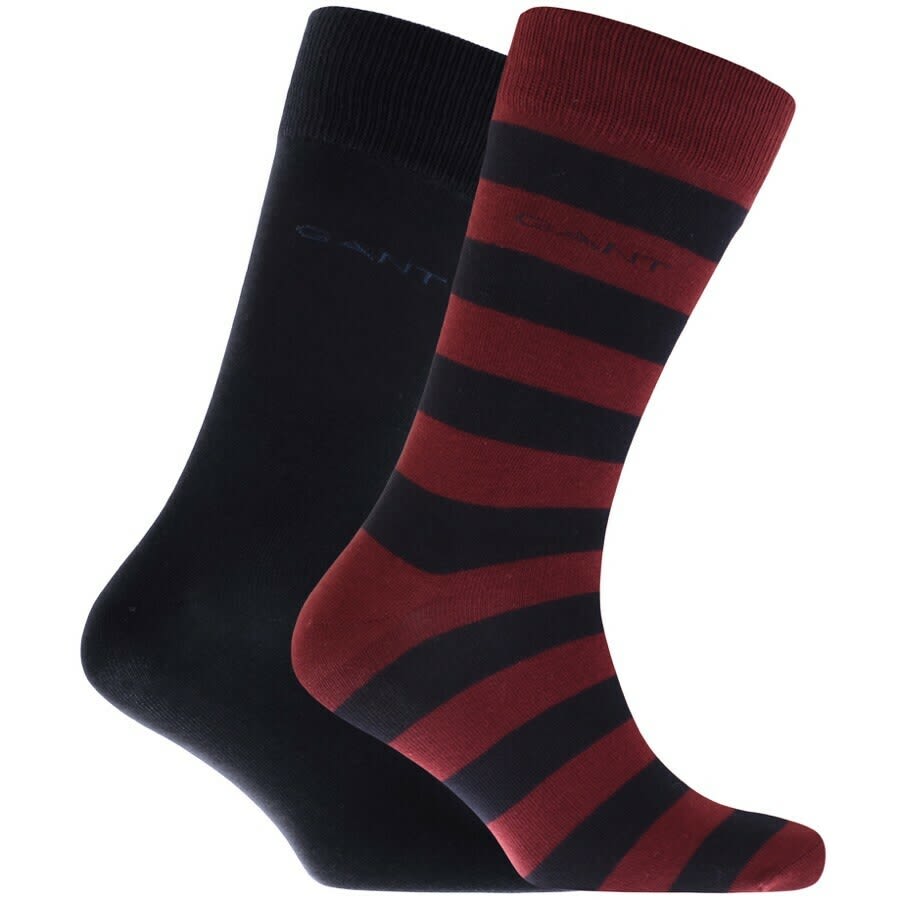 Alternative Image for ProductGant Two Pack Socks Burgundy1