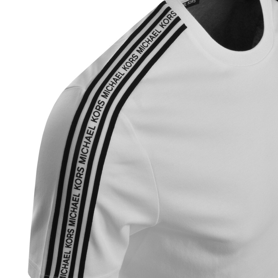 Alternative Image for ProductMichael Kors Logo Tape T Shirt White3