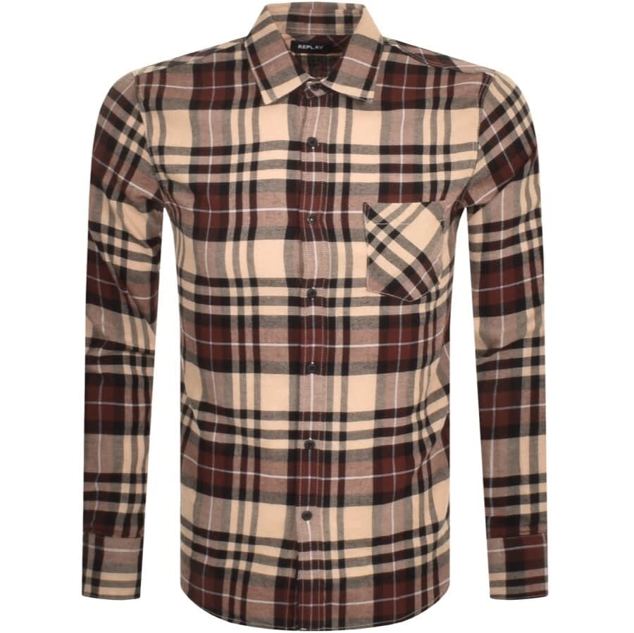 Alternative Image for ProductReplay Long Sleeved Shirt Beige1