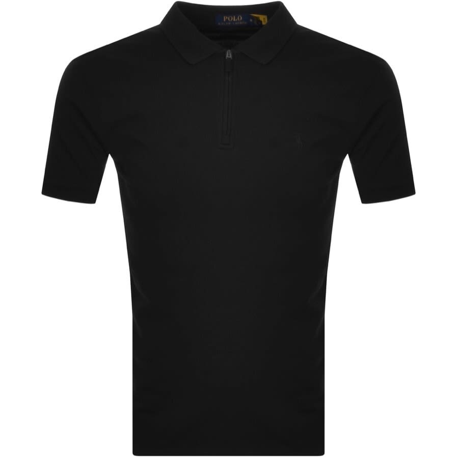 Alternative Image for ProductRalph Lauren Zip Polo T Shirt Black1