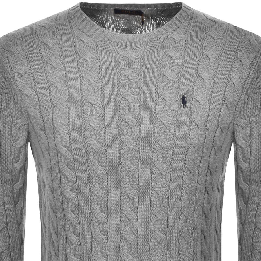 Alternative Image for ProductRalph Lauren Driver Crew Neck Knit Jumper Grey2