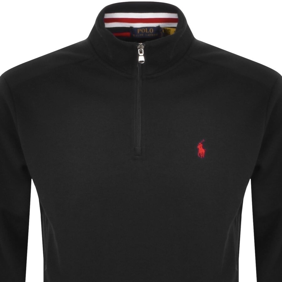 Alternative Image for ProductRalph Lauren Half Zip Sweatshirt Black2
