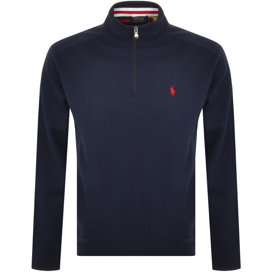ralph lauren half zip sweatshirt navy