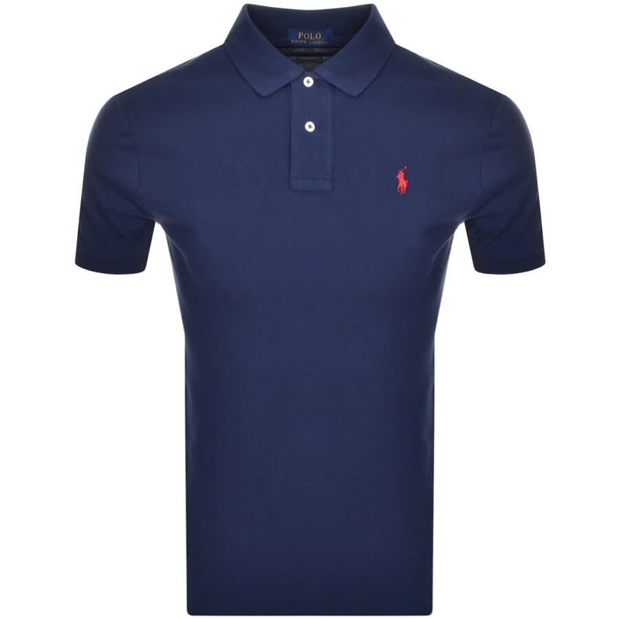 Ralph Lauren Slim Fit Polo T Shirt Navy | Mainline Menswear