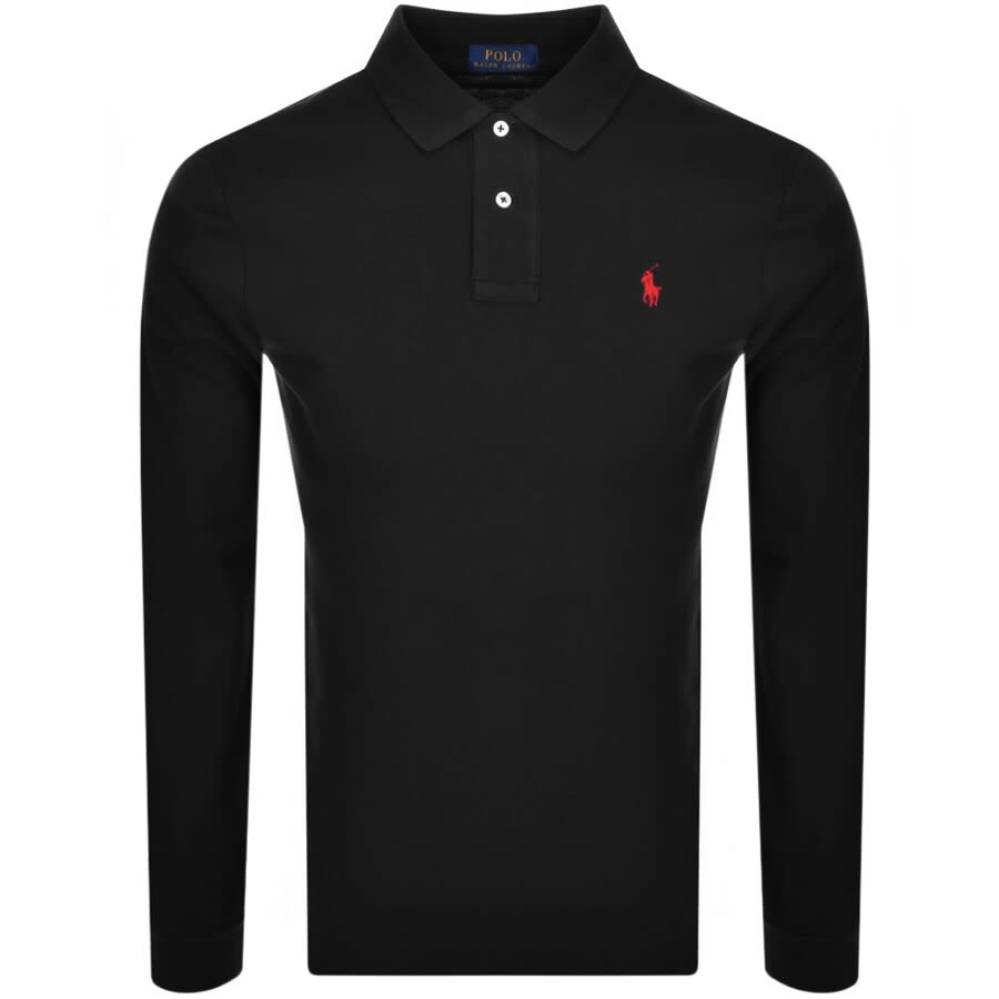 Mens Player 3 Long Sleeve Polo Shirt in Black – U.S. Polo Assn. UK