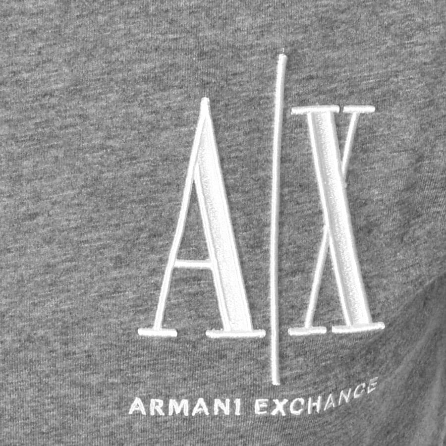 Alternative Image for ProductArmani Exchange Crew Neck Logo T Shirt Grey3