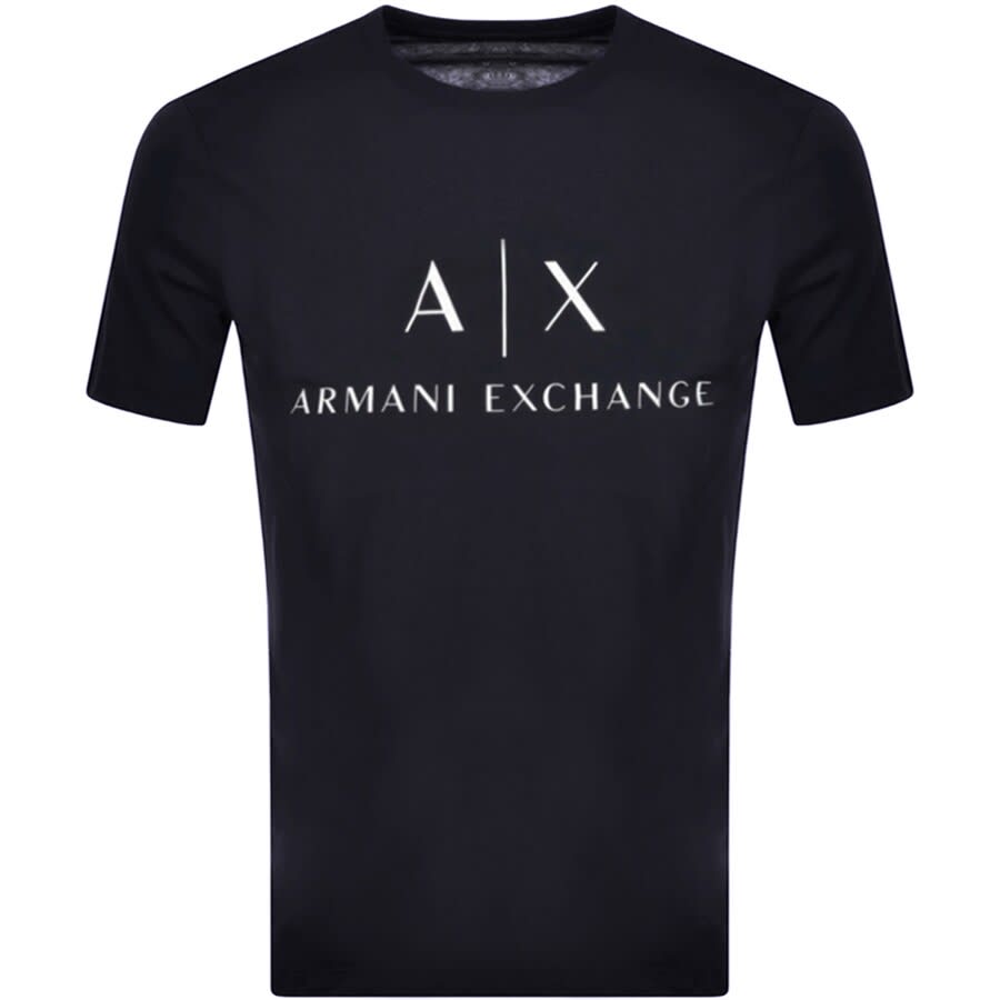 Alternative Image for ProductArmani Exchange Slim Crew Neck Logo T Shirt Navy1