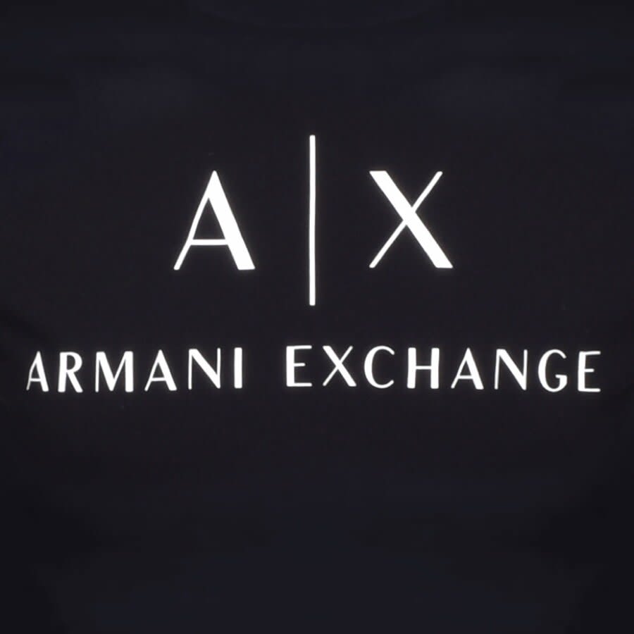 Alternative Image for ProductArmani Exchange Long Sleeve Logo T Shirt Navy3