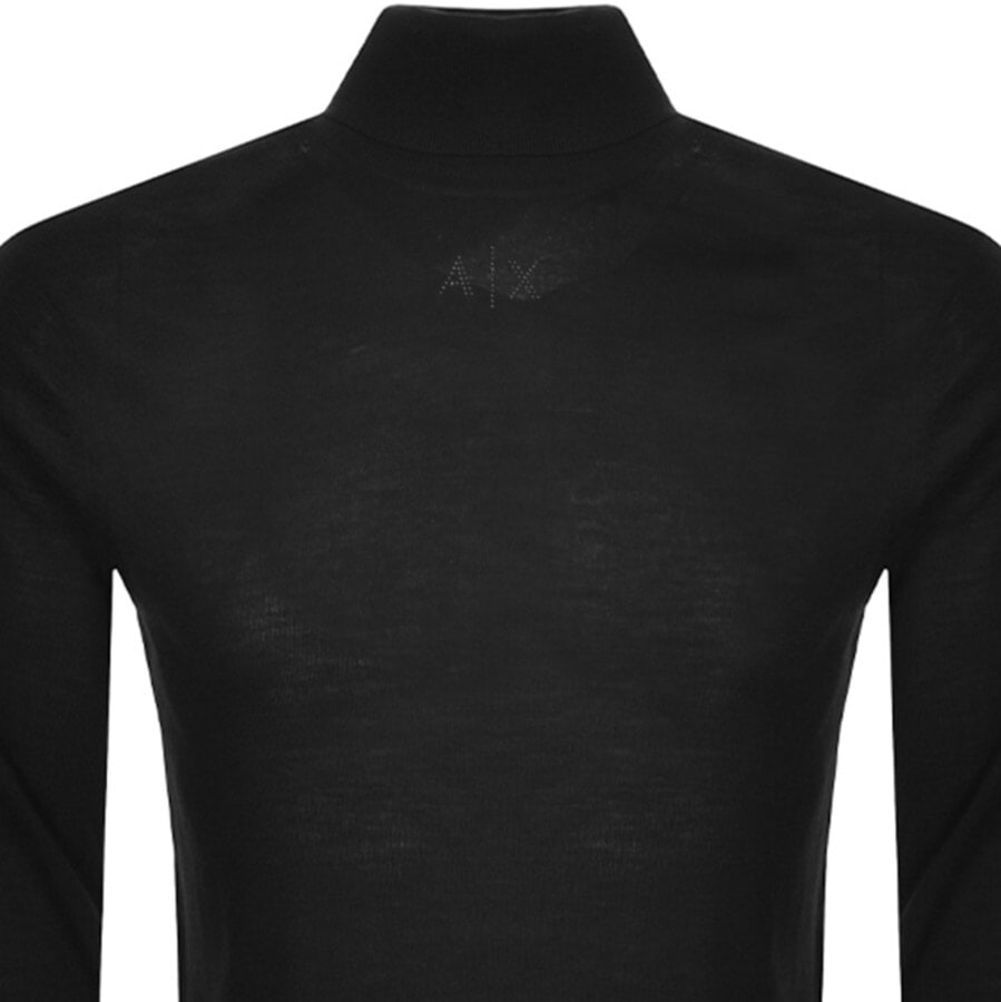 Alternative Image for ProductArmani Exchange Roll Neck Knit Jumper Black2