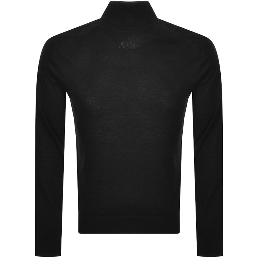 Alternative Image for ProductArmani Exchange Roll Neck Knit Jumper Black1