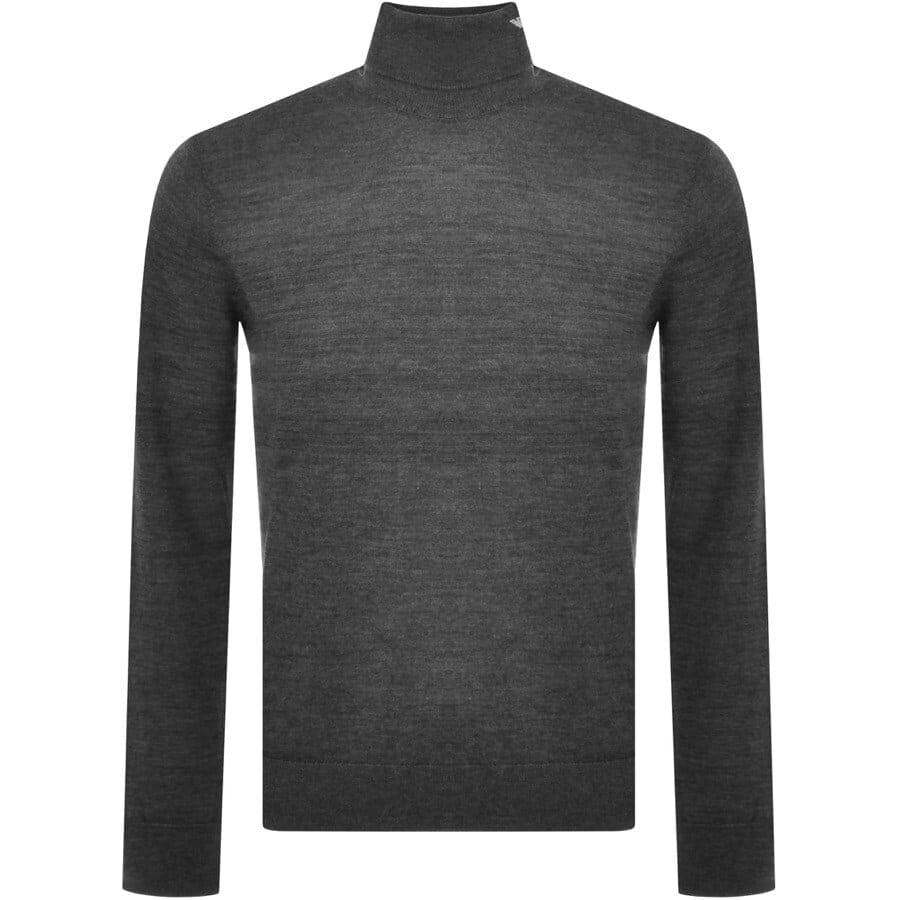 Alternative Image for ProductEmporio Armani Roll Neck Knit Jumper Grey1