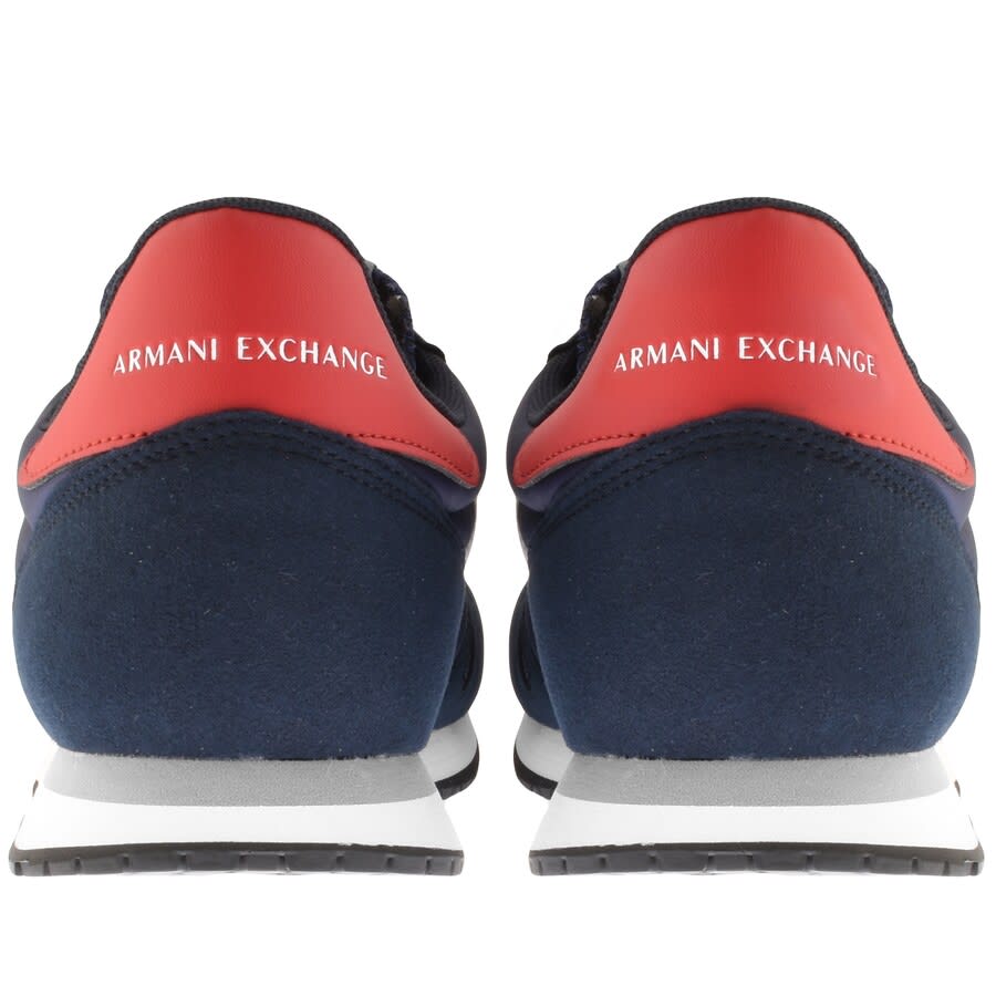 Alternative Image for ProductArmani Exchange Logo Trainers Navy2