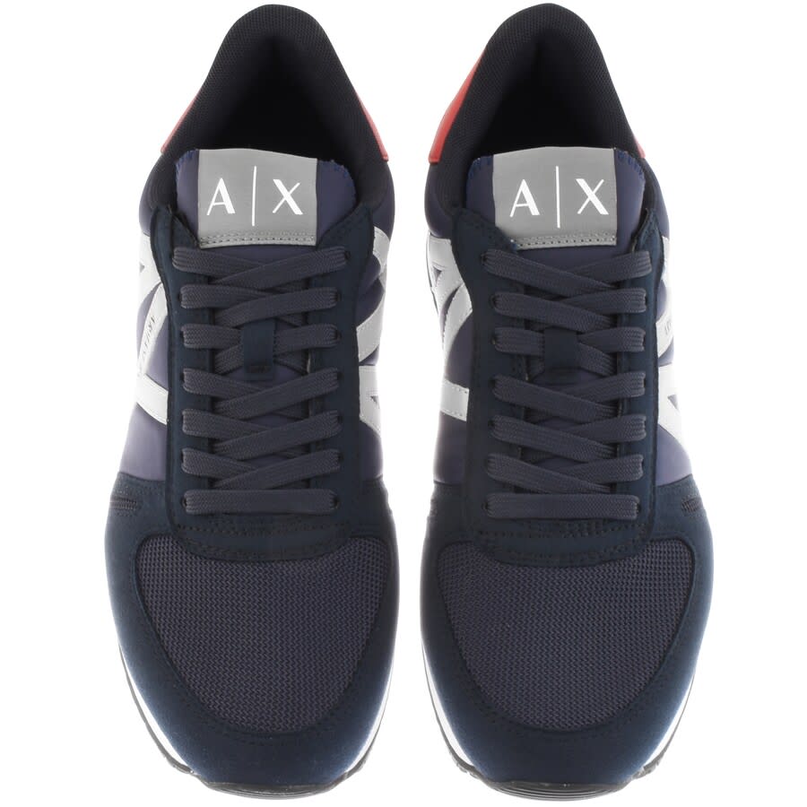 Alternative Image for ProductArmani Exchange Logo Trainers Navy3
