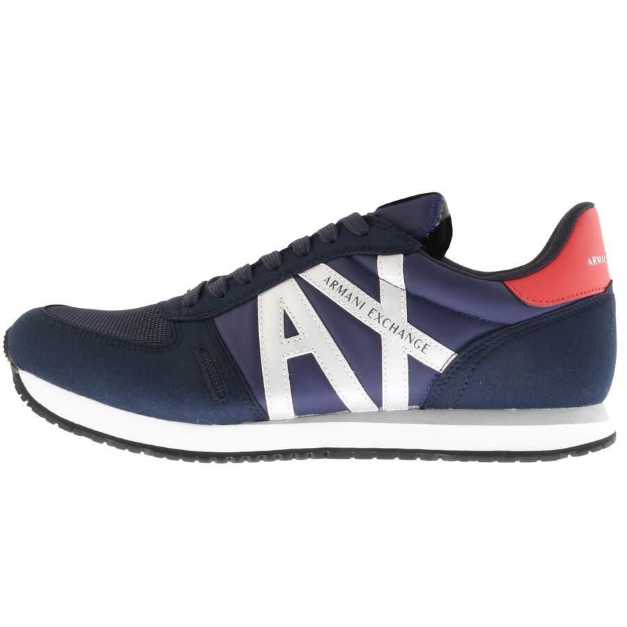 Alternative Image for ProductArmani Exchange Logo Trainers Navy1