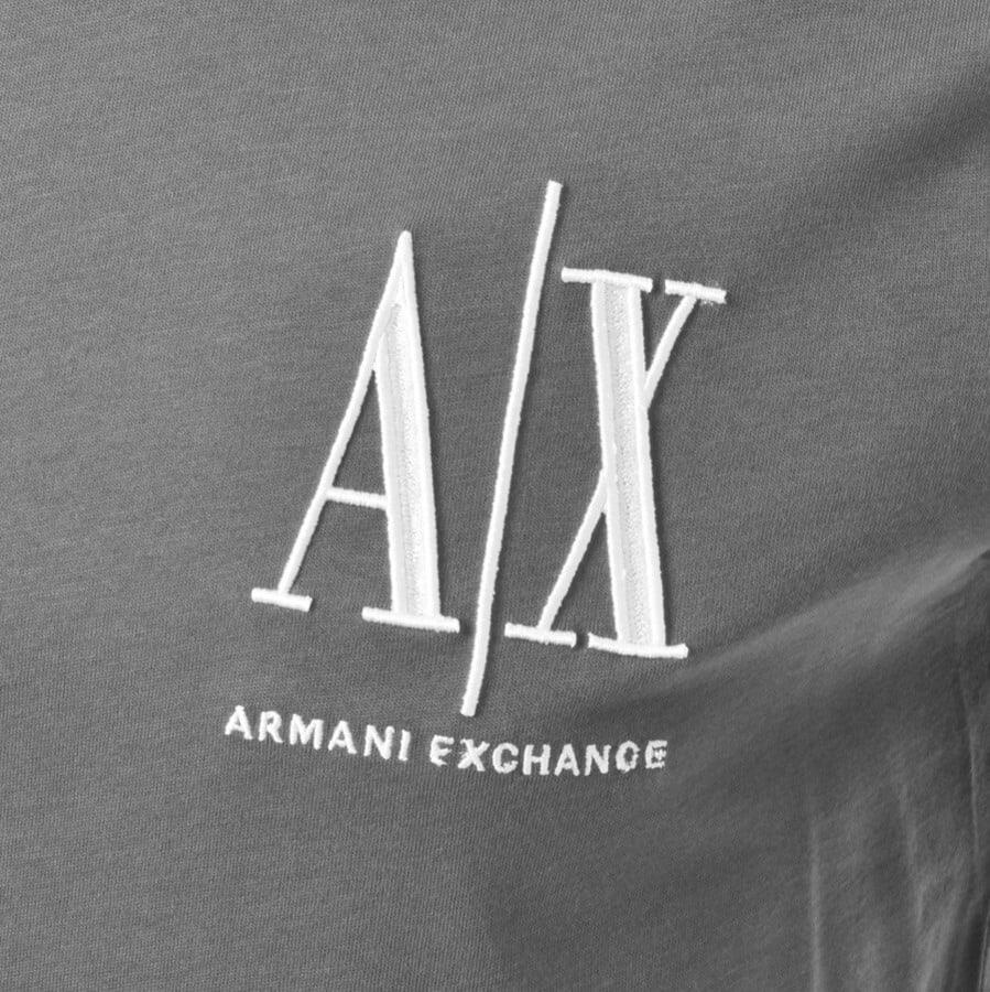 Alternative Image for ProductArmani Exchange Crew Neck Logo T Shirt Grey3