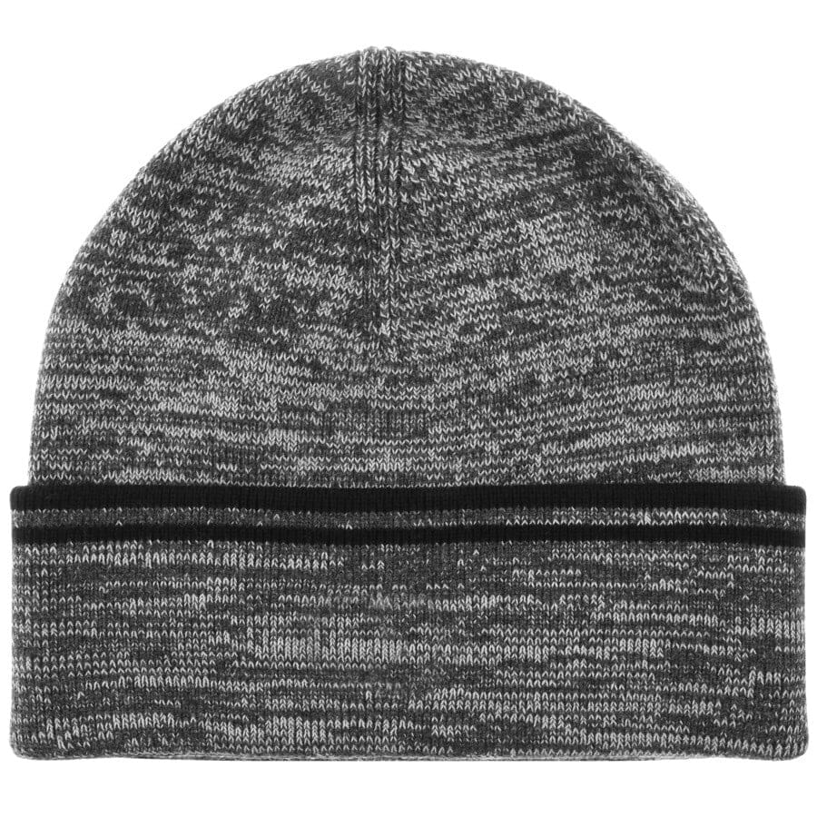Alternative Image for ProductFred Perry Twin Tipped Ribbed Beanie Hat Grey2