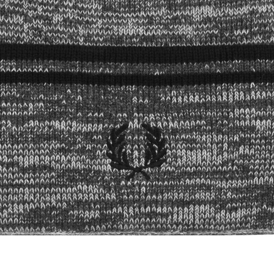 Alternative Image for ProductFred Perry Twin Tipped Ribbed Beanie Hat Grey3