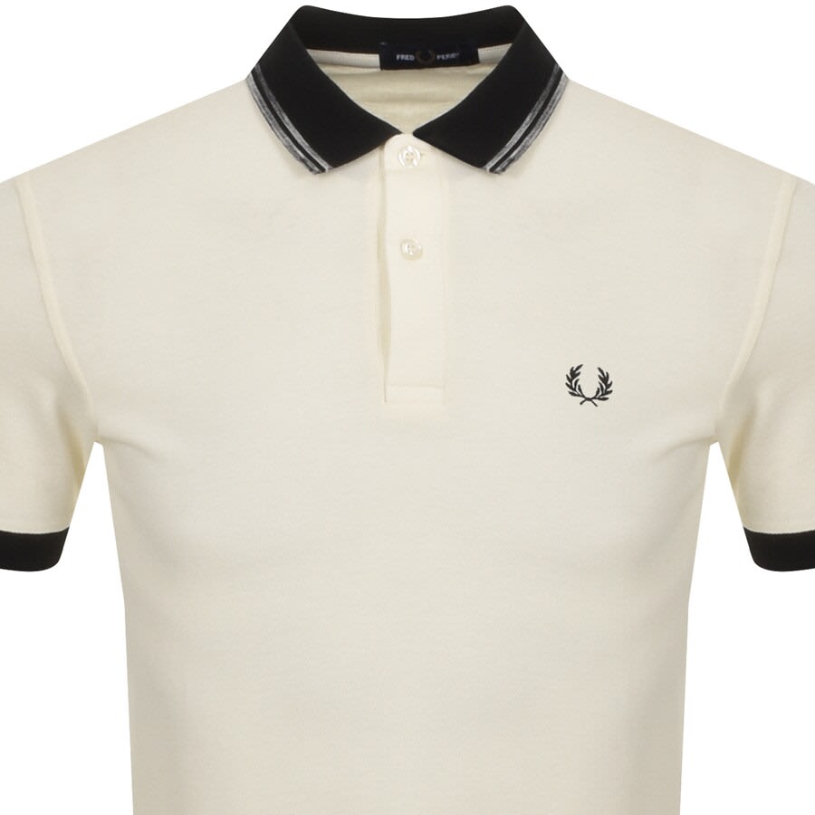 Alternative Image for ProductFred Perry Space Dye Tipped Polo T Shirt Cream2