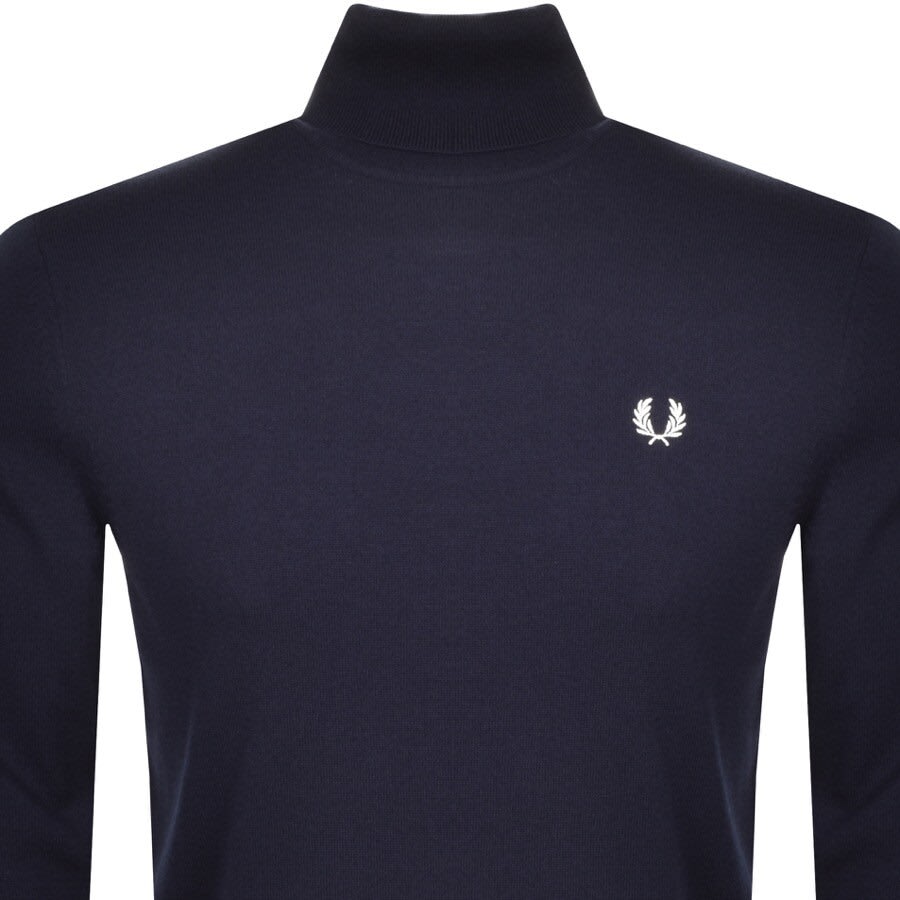 Alternative Image for ProductFred Perry Roll Neck Knit Jumper Navy2