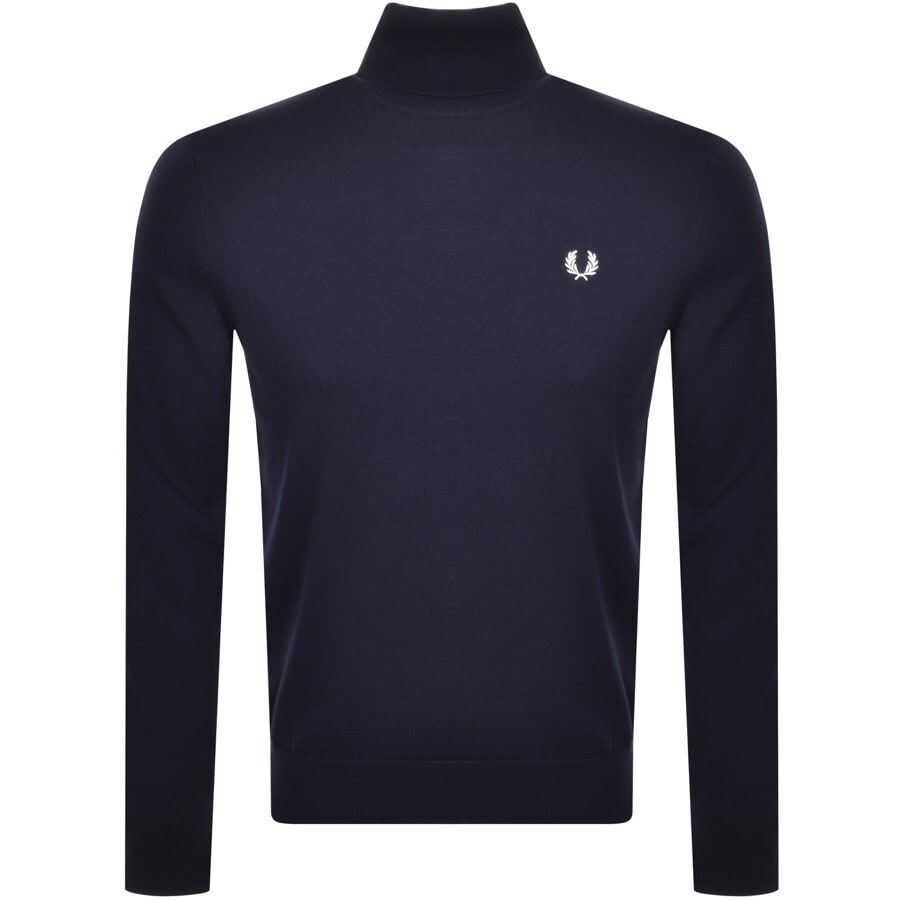 Alternative Image for ProductFred Perry Roll Neck Knit Jumper Navy1
