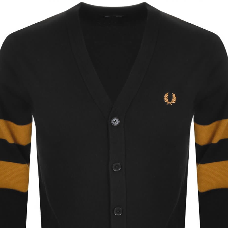Alternative Image for ProductFred Perry Tipped Knit Cardigan Black2